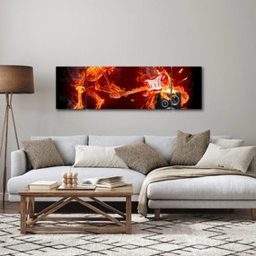 Obraz - Muzyka w płomieniach (170x50 cm)
