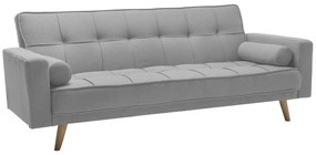 Szara rozkładana sofa NESTOR VELVET