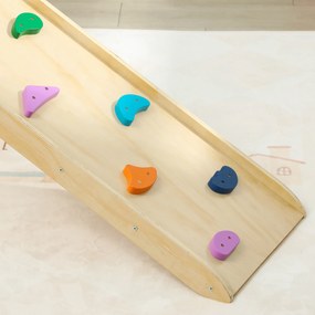 AIYAPLAY Klettergerüst 3 w 1, składane, Drabina &amp; Zjeżdżalnia/Ścianka Wspinaczkowa, Drewno, dla Dzieci 1,5-4 Lata