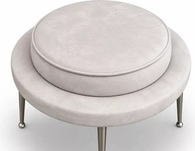 Okrągły podnóżek Muszelka w stylu glamour