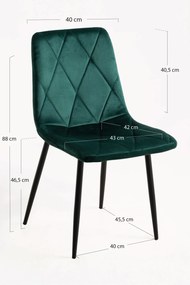 Pakiet 4 krzese Lyke Velvet