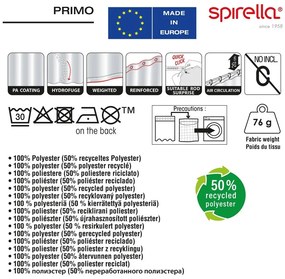 Zasłona prysznicowa 180x200 cm Primo – Spirella