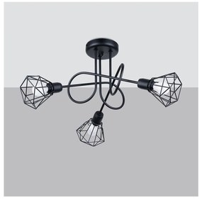 Czarna lampa sufitowa ø 10 cm Varpu – Nice Lamps