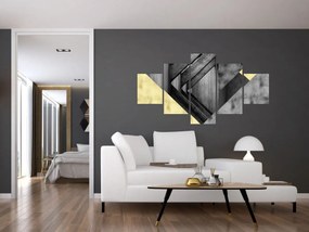 Obraz - Teksturowane kształty (125x70 cm)