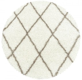 Dywan shaggy Alvor kratka kremowy 80 cm x 80 cm  koło