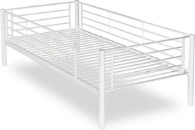 Łóżko Piętrowe Dla Dzieci 90x200 cm RODEZ Metalowe Białe