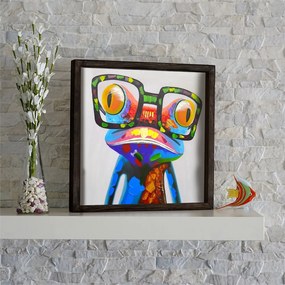 Obraz dekoracyjny w ramie Frog, 34x34 cm