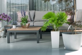 Modułowy narożnik ogrodowy 5 osób Bali szary