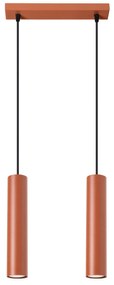 Lampa wisząca LAGOS 2 ochra czerwona SOLLUX  LIGHTING