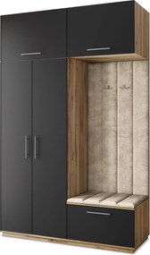 Masseno Garderoba REMA 150/240/60 cm Nowoczesna Szafa do Przedpokoju Dąb wotan