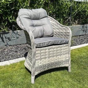 Elegancki fotel ogrodowy Moderno jasny technorattan