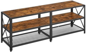 Loftowy stolik pod telewizor z półkami F1-R38