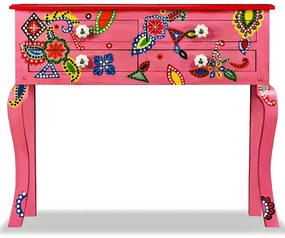 Różowa konsola z szufladami T9-W42