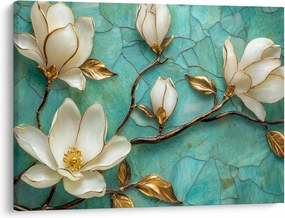 Obraz - 3D magnolie (70x50 cm)