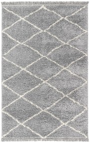 Dywan shaggy Blake romby jasny szary 80 cm x 150 cm