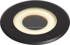 Nowoczesny reflektor gruntowy czarny z możliwością ładowania LED z solarem IP65 - Solyx