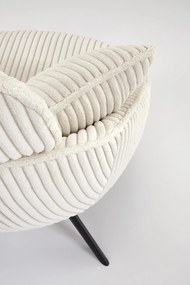 MERRY 2 fotel wypoczynkowy z funkcją obracania, kremowy nowoczesny vintage