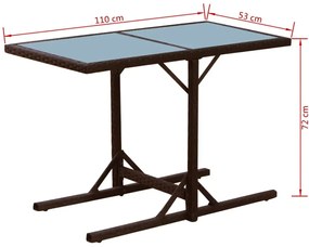 Zestaw brązowych mebli ogrodowych - Stant 3X