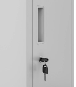 Szafka BHP ubraniowa pracownicza: szara BARTEK 1 Plus