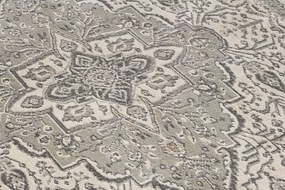 Dywan Terrain designerski Orientalny Ornament Kremowo-Szary z krótkim włosiem 200 cm x 280 cm Certyfikat Oeko-Tex