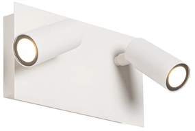 Zewnetrzna Nowoczesna lampa ścienna zewnętrzna biała z diodą LED 2-światłowa IP54 - Simon Nowoczesny Oswietlenie zewnetrzne