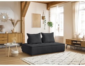 Ciemnoszara sofa z materiału bouclé 175 cm Elisa – Bobochic Paris
