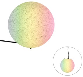 Zewnetrzna Inteligentna lampa zewnętrzna szara 25 cm IP65 z WiFi A60 - Nura Nowoczesny Oswietlenie zewnetrzne