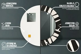 Abstrakcja geometria Lustro dekoracyjne okrągłe