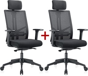 Krzesło biurowe WATT 1+1 GRATIS, czarny