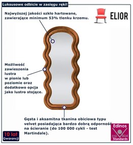Nowoczesne lustro wiszące lub stojące w kolorze cynamon B4-M95