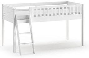 Białe podwyższone łóżko dziecięce z litego drewna sosnowego 90x200 cm SCOTT – Vipack