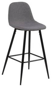 Jasnoszare tapicerowane hokery zestaw 2 szt. (wysokość siedziska 65 cm) Wilma – Actona