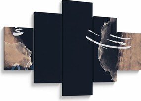 Obraz - Ciemnoniebieska abstrakcja (125x70 cm)