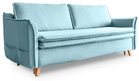 Jasnoniebieska rozkładana sofa 225 cm Charming Charlie – Miuform