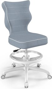 Ergonomiczne krzesło do biurka Petit White rozmiar 6 (159-188 cm) z podnóżkiem