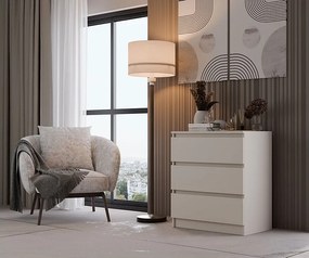 Komoda Malwa M3 | Kaszmir | 70x40x75 cm| Nowoczesna, 3 szuflady