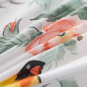 PrzytulneMieszkanie.pl PrzytulneMieszkanie.pl Pościel z mikrofibry ORANGE FLOWERS białe Rozmiar pościeli: 2 szt 70 x 80 cm | 160 x 200 cm