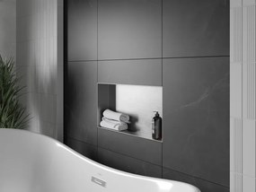 Mexen X-Wall-NR półka wnękowa bez kołnierza 60 x 30 cm, inox - 1911603010