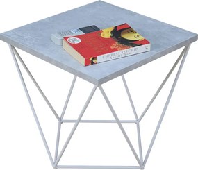 Minimalistyczny stolik kawowy beton + biały T9-Z06