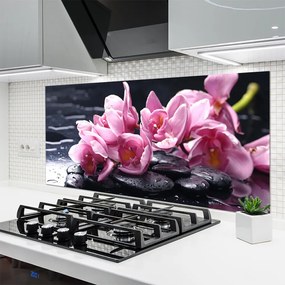 Szkło Dekoracyjne do Kuchni Egzotyczny Kwiat Orchidei