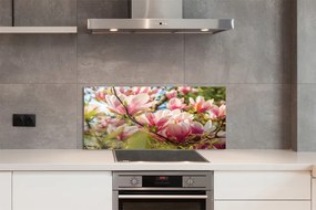 Szklany Panel Różowa Magnolia w Detalu