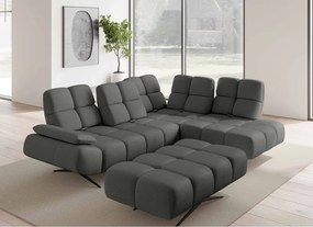 Nowoczesna pufa PRADO Soft Lux w tkaninie CURIO 93 WERSAL