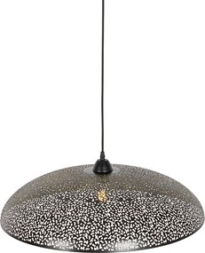 Orientalna lampa wisząca czarna ze złotem 60 cm - Japke