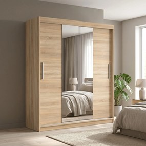 Szafa Przesuwna VIVA 180 cm z Lustrem Szafa Dwudrzwiowa