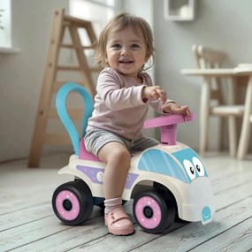Dolu Odrážedlo auto, biało-różowe
