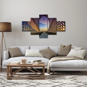 Obraz nowoczesnej architektury mostowej (125x70 cm)