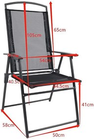 4 szt. krzesło ogrodowe krzesło składane