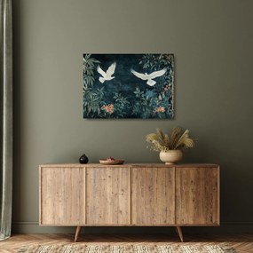 Obraz na szkle - Dwa gołębie (70x50 cm)