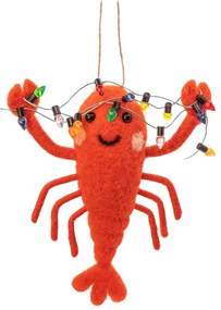 Tekstylna ozdoba świąteczna wykonana ręcznie 11 cm Lobster – Sass &amp; Belle