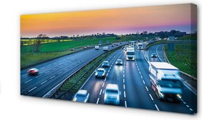 Obraz na płótnie Autostrada pod Błękitnym Niebem